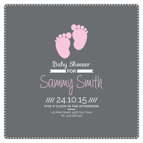 Retro baby shower cards 06 vector Retro baby shower cards 06 vector