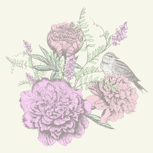 hand-draw hand drawn flowers flower background design background 