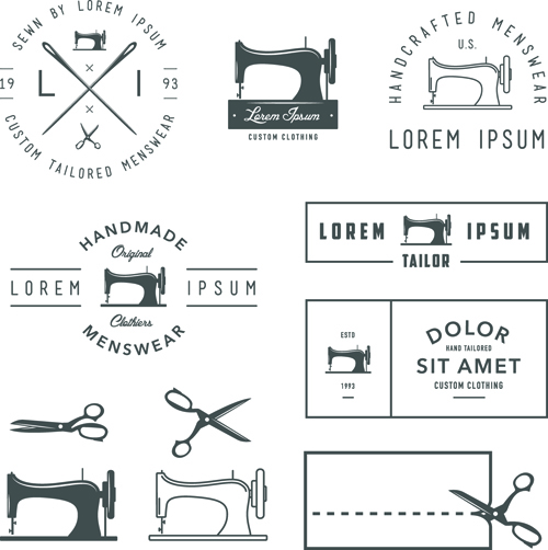 s and emblems set vector material 05 Retro labels and emblems set vector material 05