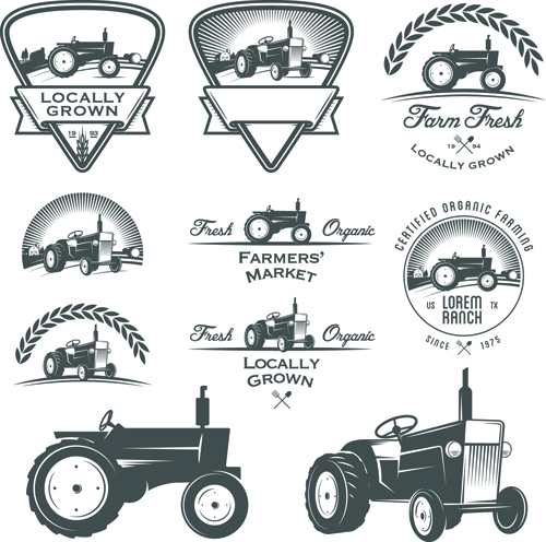 s and emblems set vector material 07 Retro labels and emblems set vector material 07