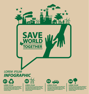 template vector Save world Environmental Protection environmental 
