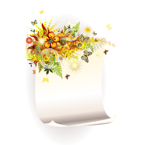 paper floral design background 