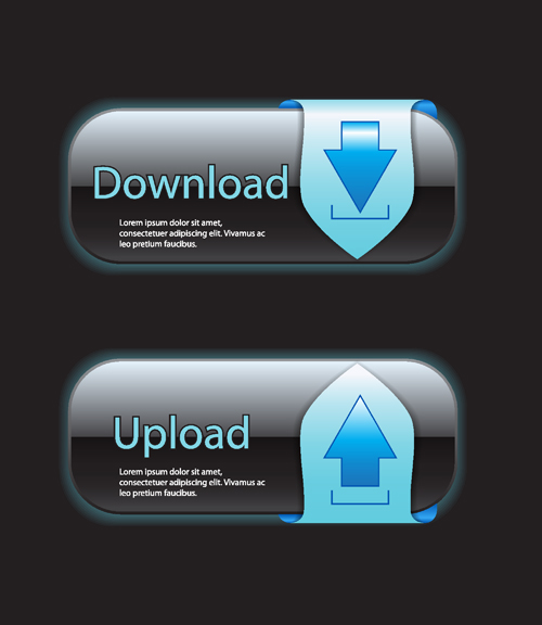 Texture download button shiny vector 01