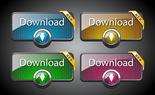 Texture download button shiny vector 02