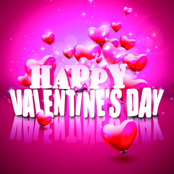 Valentine glass texture heart vector background