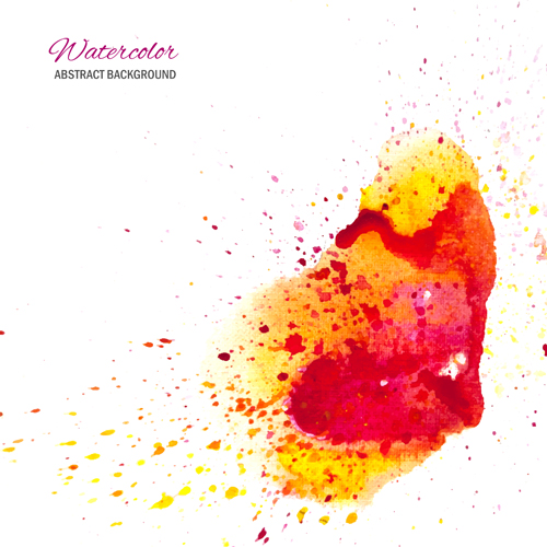 Vector handmade watercolor background graphics 01