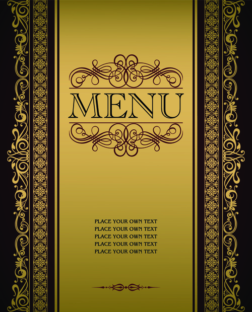 menu material gold frame 