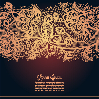 ornate background vector material 01 Vintage lace ornate background vector material 01