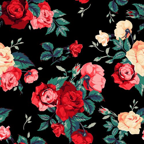 vintage seamless roses pattern 
