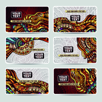 vector graphics vector graphic style ethnic decorative cards card 