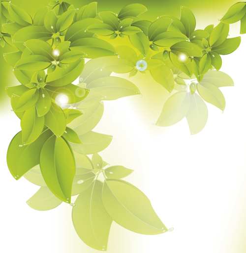 Different leaves design elements vector 04