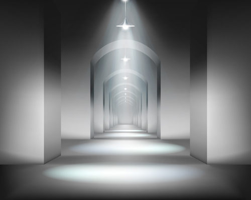 Tunnel and light design elements vector 04