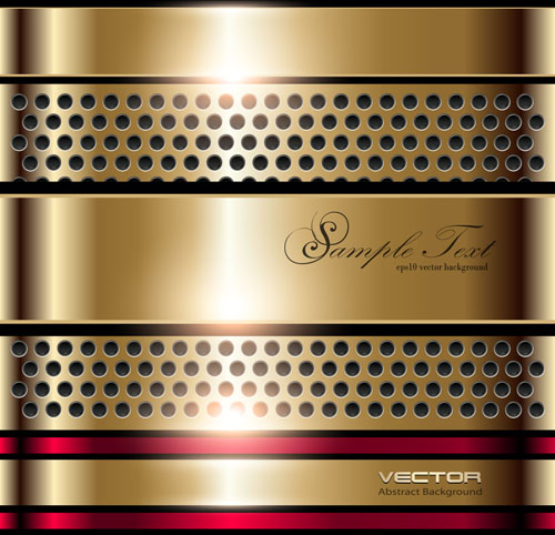 metallic mesh vector background set 02