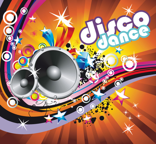 Bright Music Theme elements background vector 03