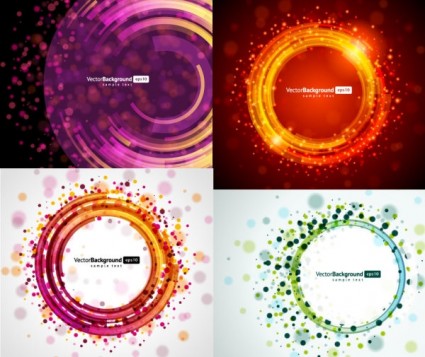 Shiny circular light dot background vector Shiny circular light dot background vector