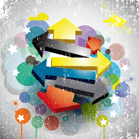 Set of garbage 3D elements vector art 01