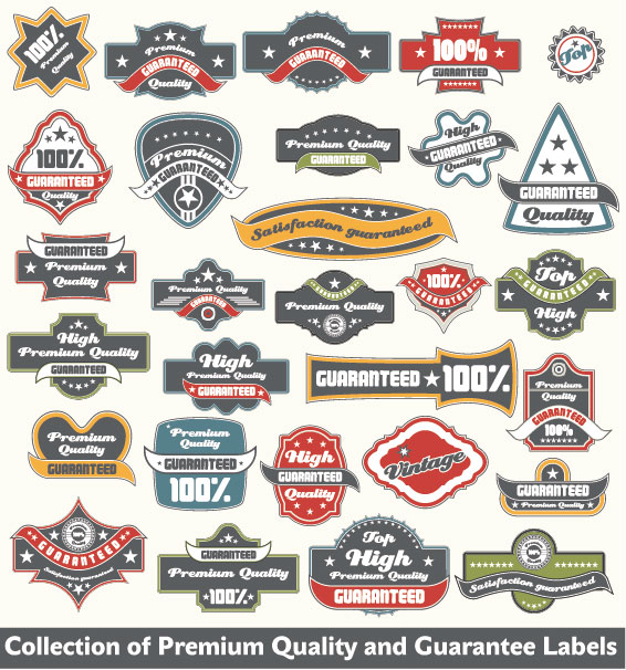 Classic Label stickers 04 free vector