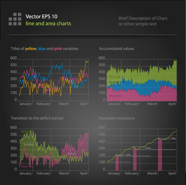 Financial Data Chart free vector 04