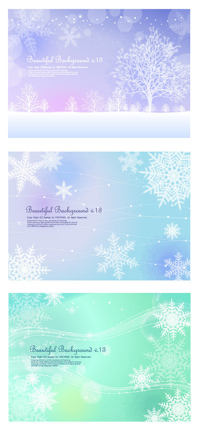 winter vector trees snow material cold background 