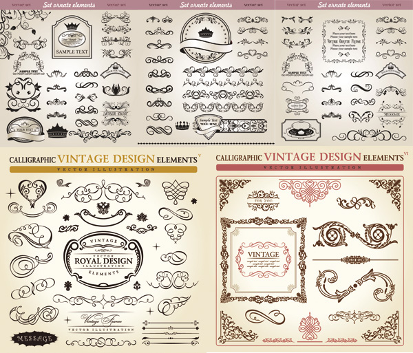 Ornate classic floral Border vector