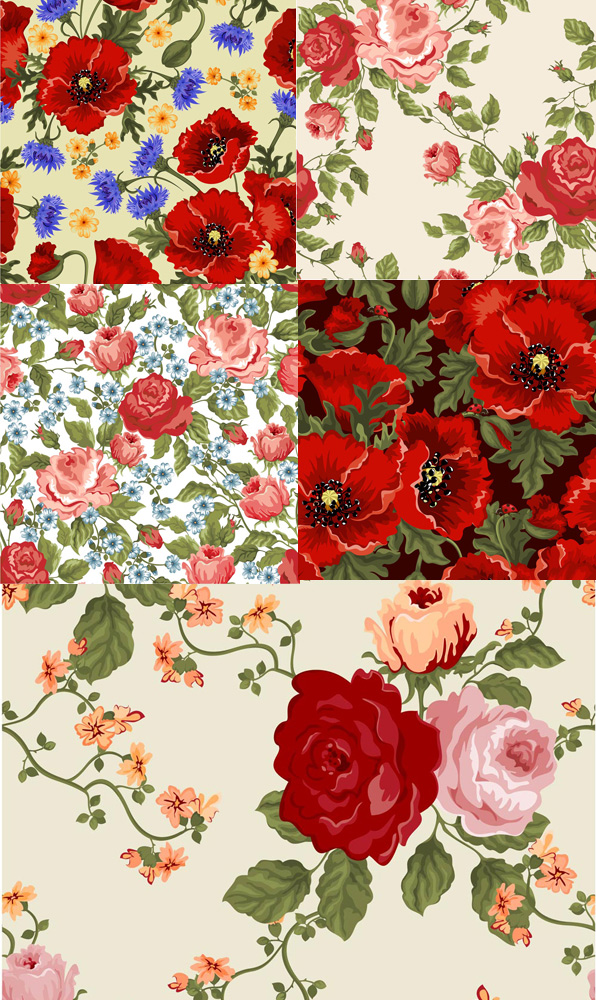 Beautiful flowers backgrounds art vector