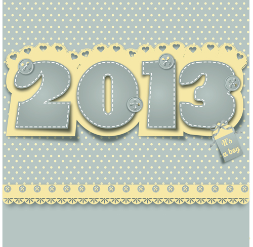 2013 Year design elements vector 02