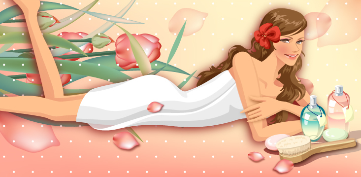 Life movement beauty set 124 vector