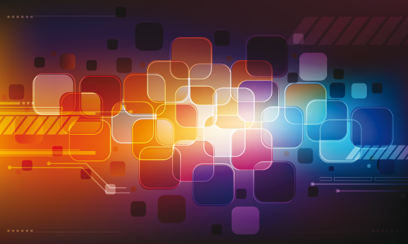 Colorful box background design vector