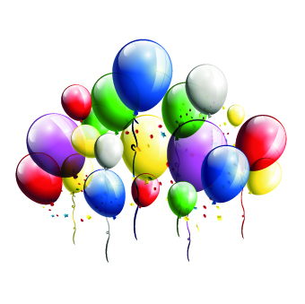 Festival Balloons background set 01