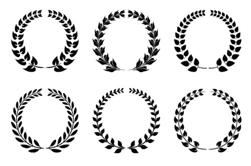 Black laurels illustration vector Black laurels illustration vector
