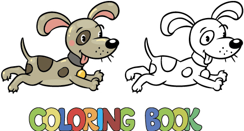 Cartoon animal coloring picture vector material 01