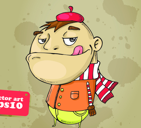 Funny Cartoon characters vector 02