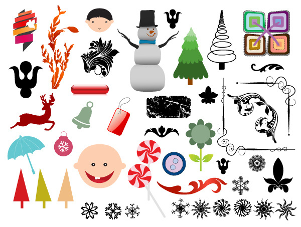 Christmas adornment vector design 05