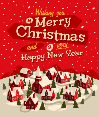 vector background houses house christmas background 
