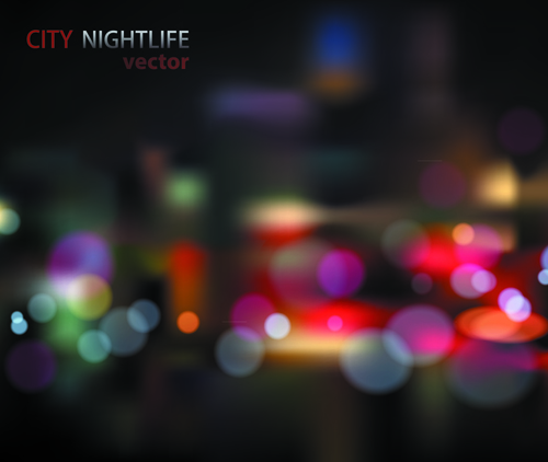 vector background night city blurred background 