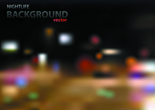 Blurred city night vector background 05