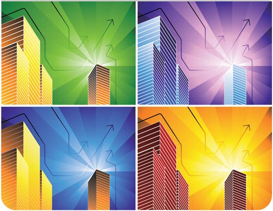 City Style Backgrounds Vector material City Style Backgrounds Vector material