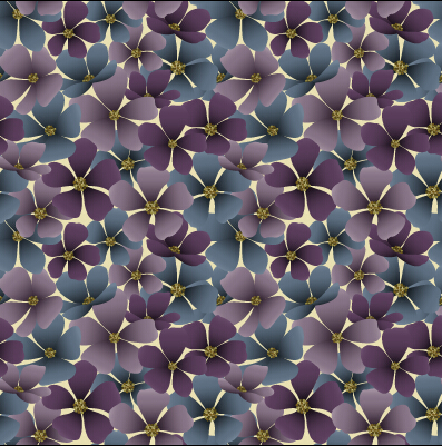 Classical flowers pattern seamless vector set 03
