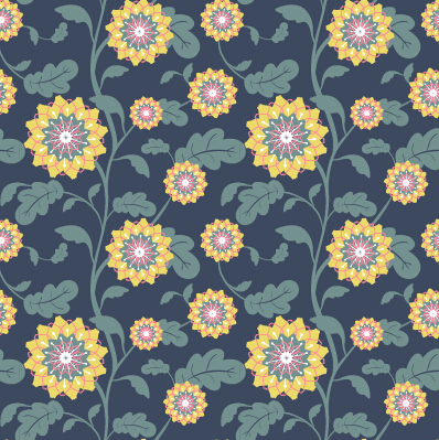 seamless pattern flowers classic 