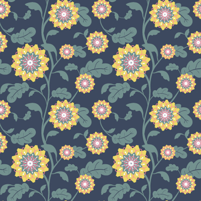 Classical flowers pattern seamless vector set 04