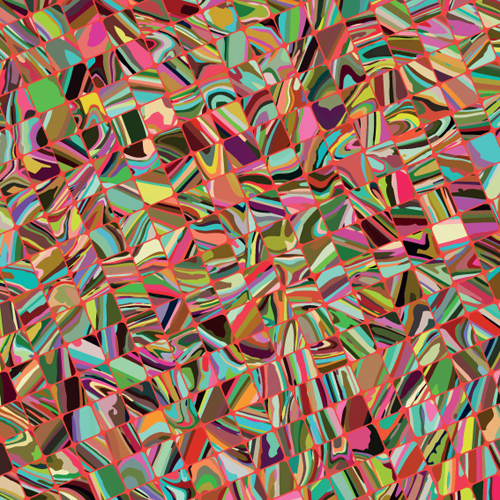 Colorful mosaic background vector set 01