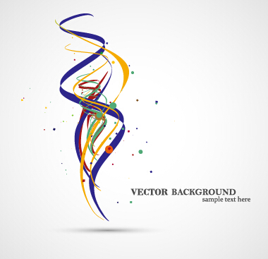 Colorful ribbon with dot vector background 01
