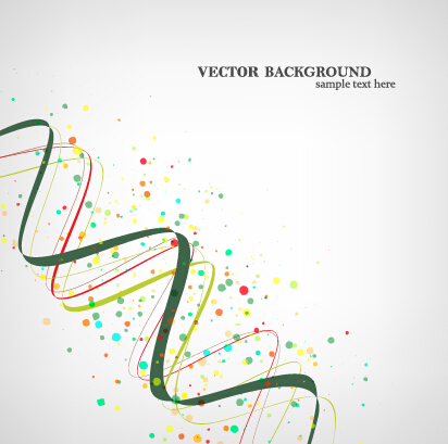 Colorful ribbon with dot vector background 03