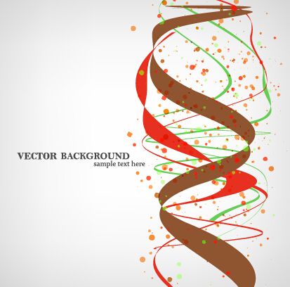 Colorful ribbon with dot vector background 05
