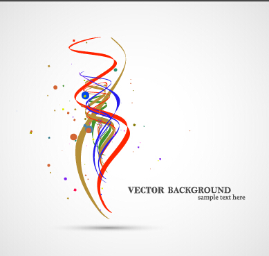 Colorful ribbon with dot vector background 08