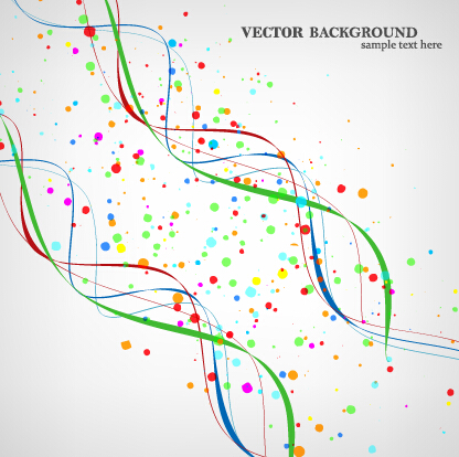 Colorful ribbon with dot vector background 10