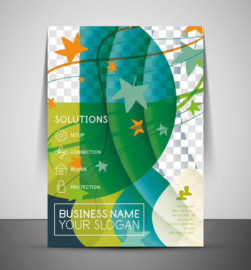yer cover set vector illustration 06 Corporate flyer cover set vector illustration 06