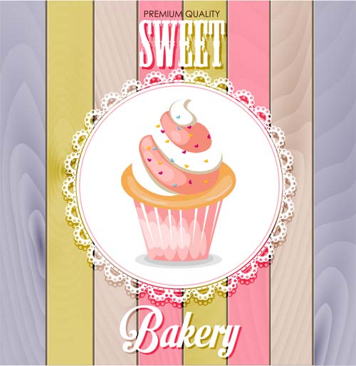 wood lace cupcake card background 