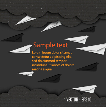 Dark cardboard business template vector 02