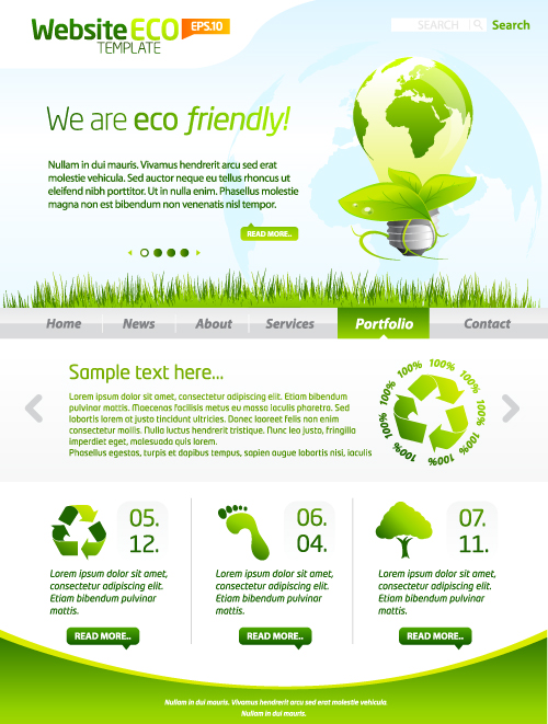 website template site green eco 